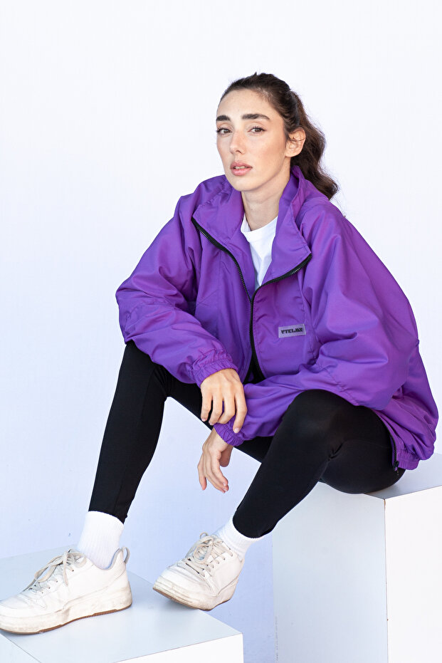 Unisex Purple Bomber Jacket