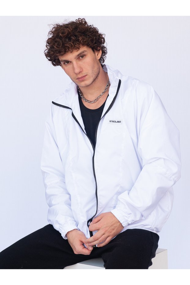 Women's Men's White Colored Bomber Jacket