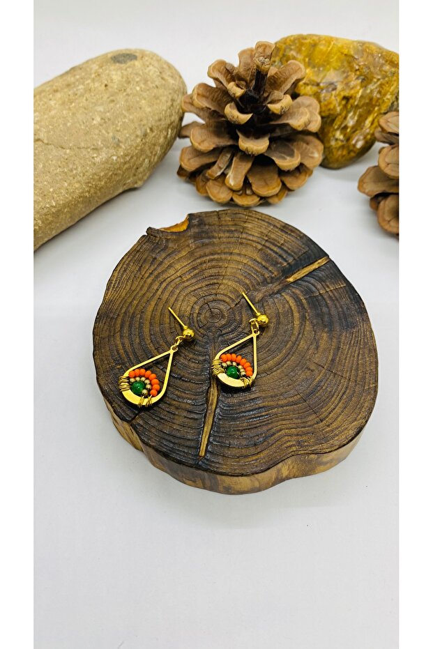 Handmade Design Knitting Bead Women Earrings