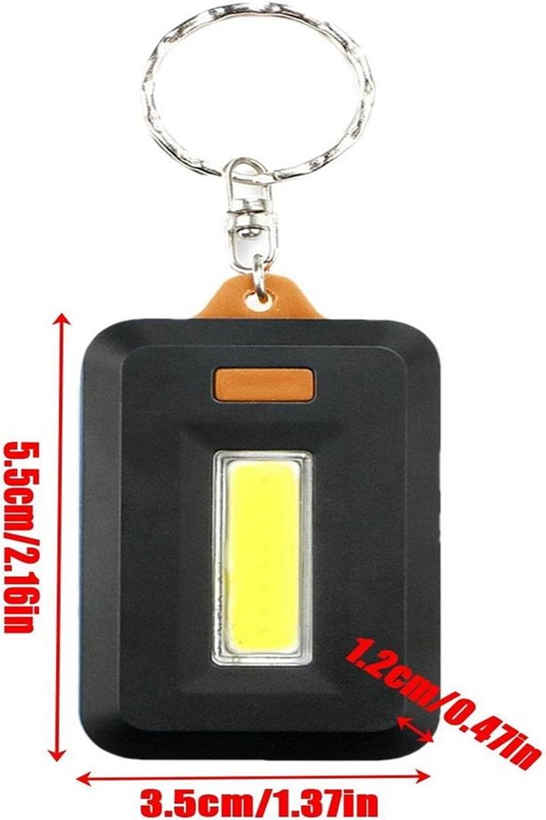 Taşınabilir Pilli Fener Cob Led Seyahat Feneri Cep Boyutlu Anahtarlıklı - 8
