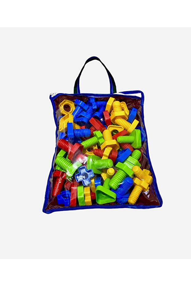 لعبة تجميع براغي هندسية مكونة من 64 قطعة - 3