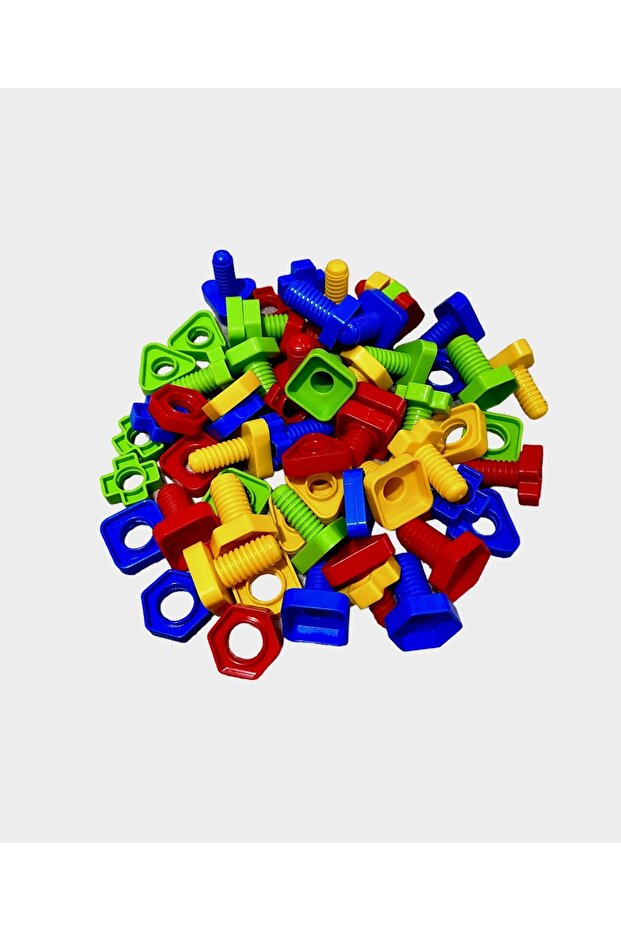 لعبة تجميع براغي هندسية مكونة من 64 قطعة - 2