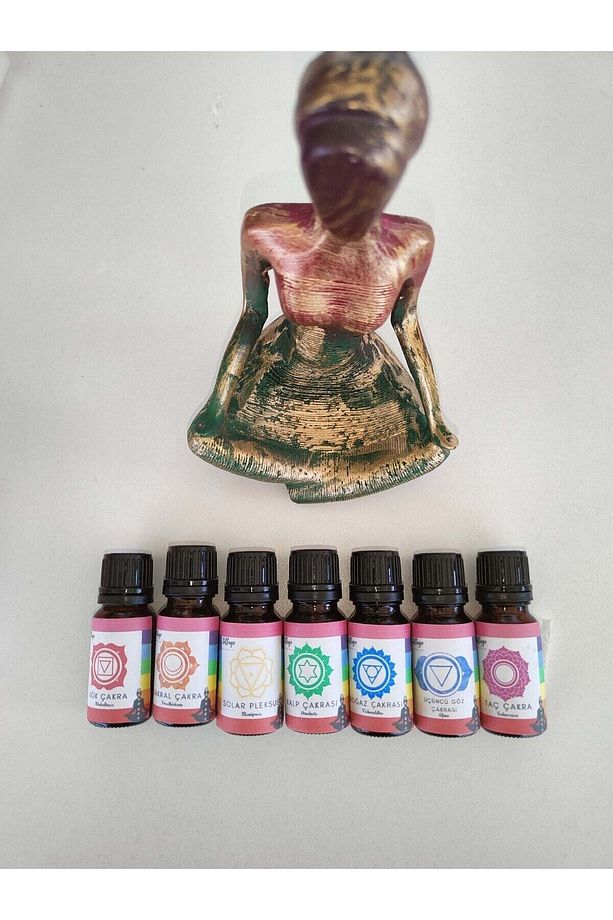 7 Çakra Aromaterapi Saf Esansiyel Uçucu Yağ Meditasyon Buhurdanlık Yağı Difüzör Esansı 10ml 7 adet - 4