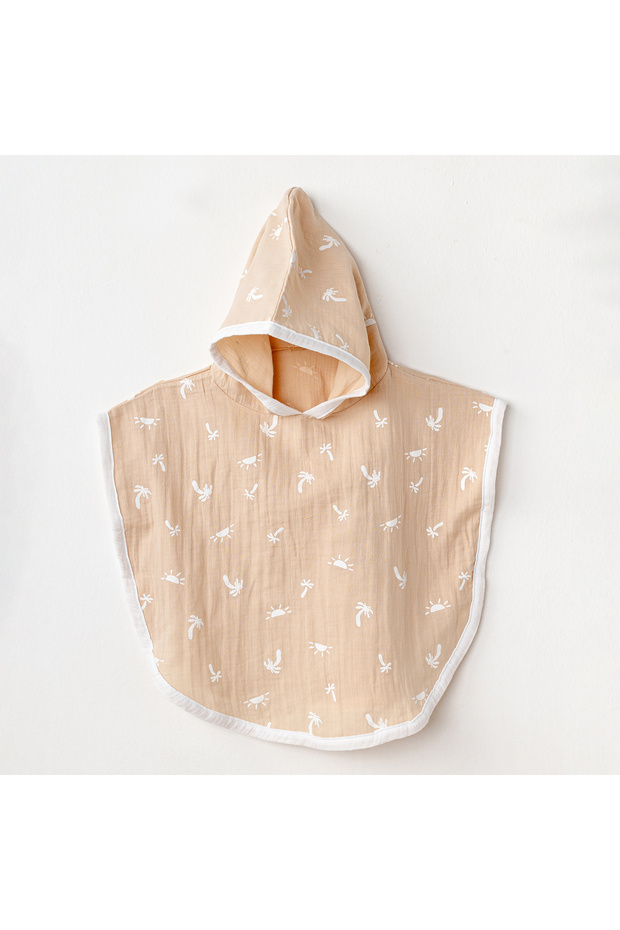 BABY TOWEL PONCHO PANCHO MUSLIN SMIL ALL DAY