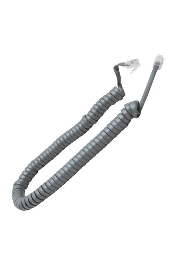 Telefon Spiral Ahize Kordonu - Ahize Kablosu Gri - 1