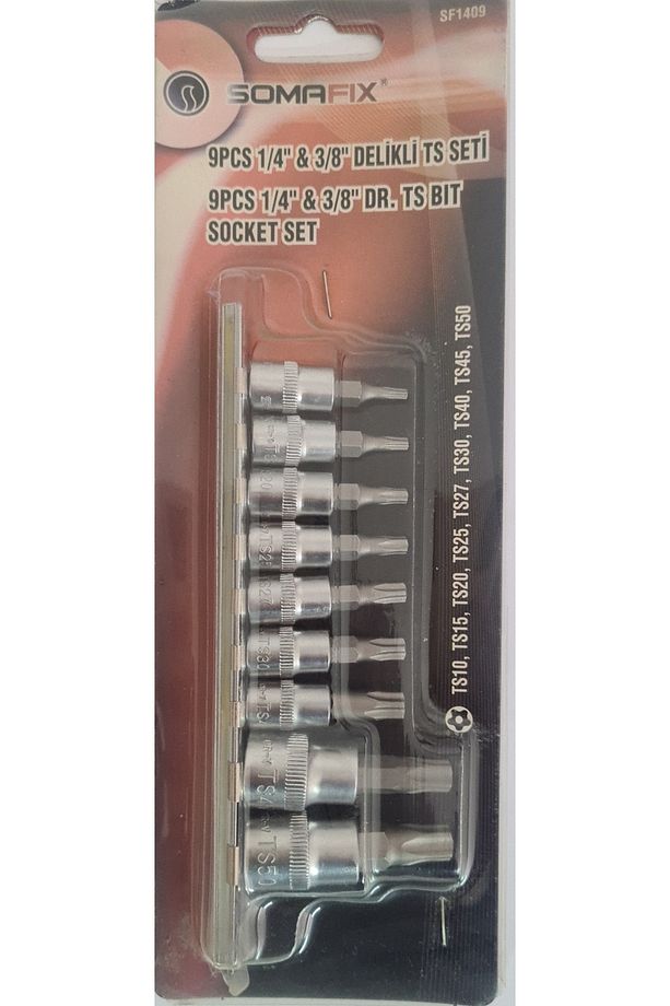 9 LU 1/4"&3/8" DELİKLİ TORX SETİ - 1