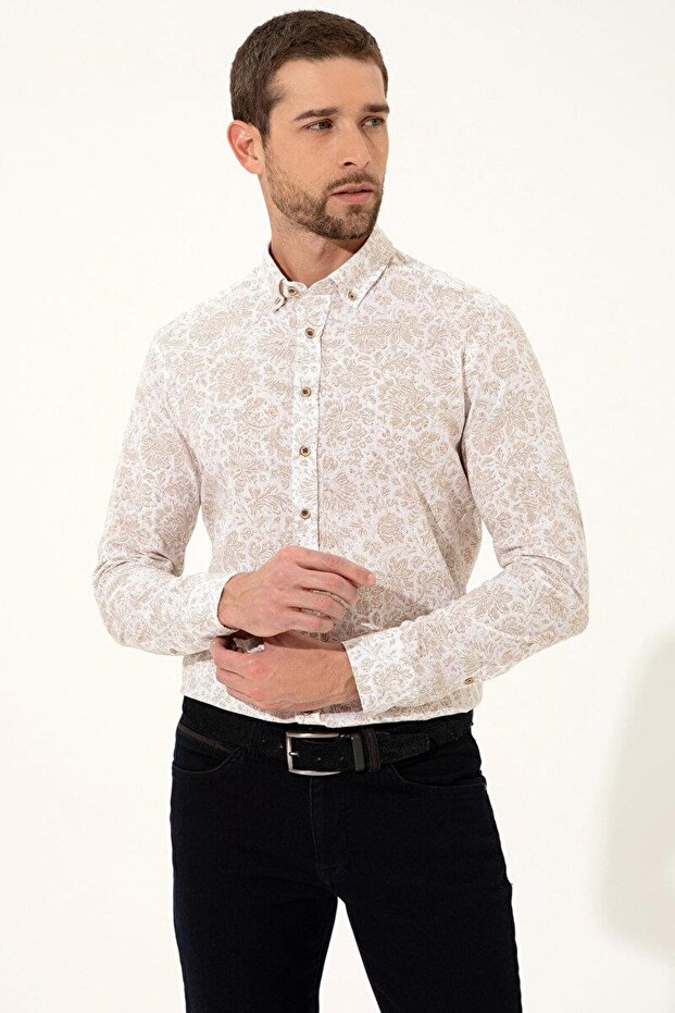 Slim Fit Long Sleeve Men Shirt1374679