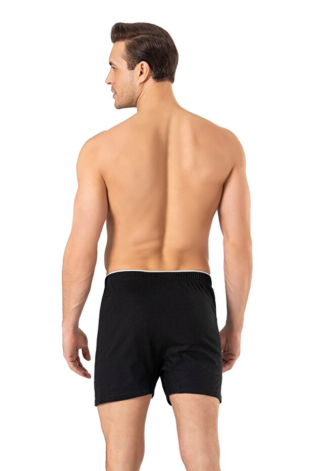 Siyah Düz Erkek Boxer Şort - 4