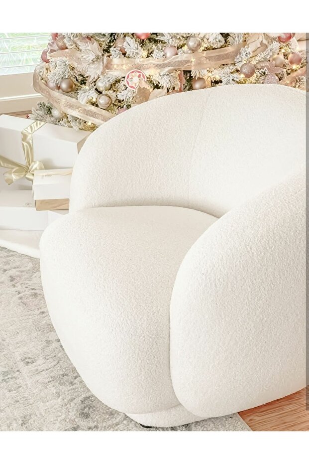 Tekli Teddy Berjer Beyaz - 5