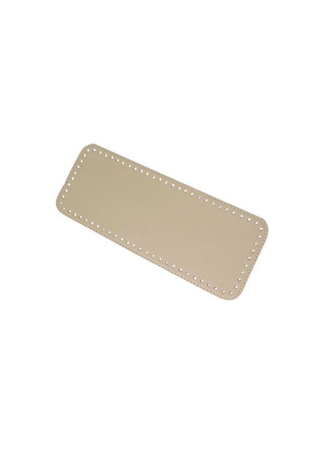 قاعدة حقيبة مستطيلة باللون البيج 12x30 - 1