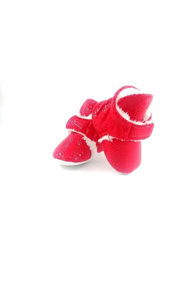 Red Fur Baby Shoes