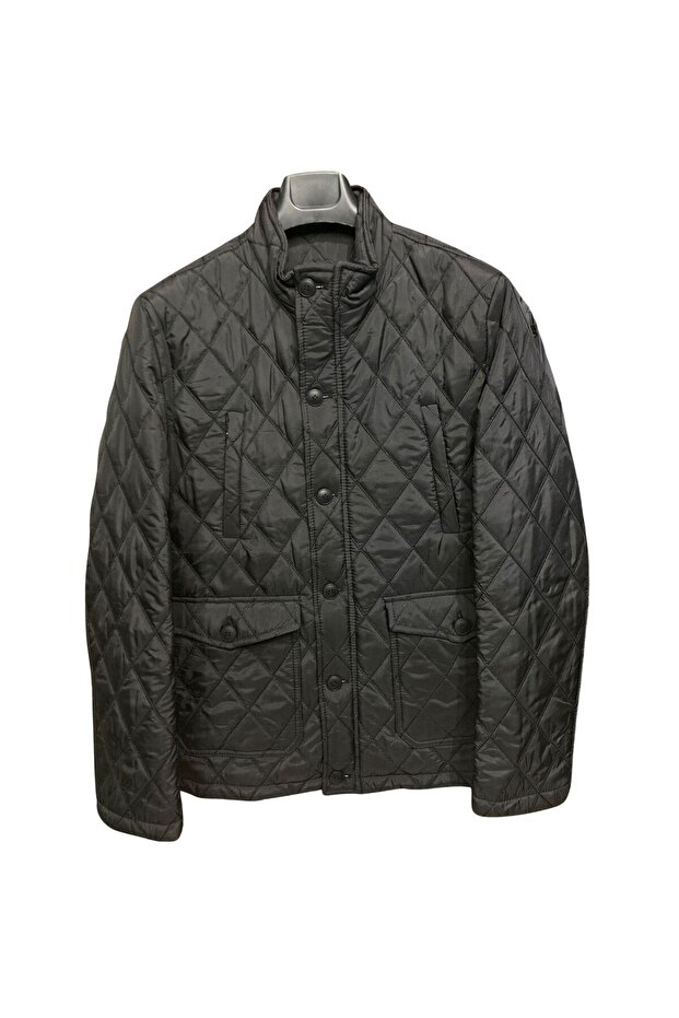 PREMİUM ÖZEL ÜRETİM SÜVARİ SİYAH KAPİTONE MONT - 1