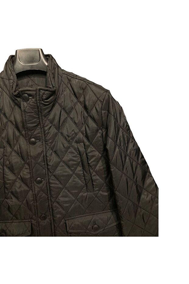 PREMİUM ÖZEL ÜRETİM SÜVARİ SİYAH KAPİTONE MONT - 2