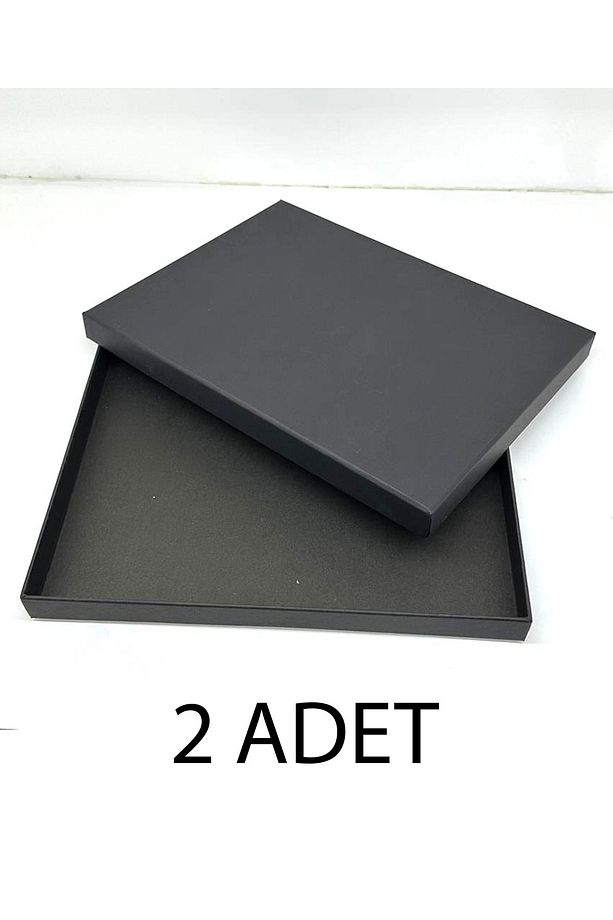 2 Adet Sert Kalın Mukavva Hediye Kutusu, Çok Amaçlı Kutu 28x21x2,5 ebat - 1