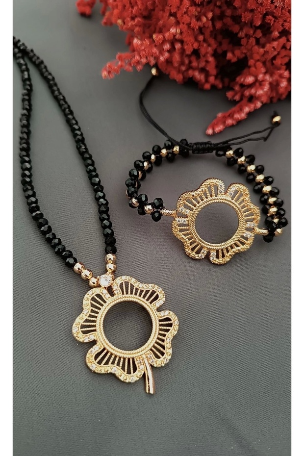 Çeyrekli Bileklik Ve Çeyrekli Kolye Seti - 1