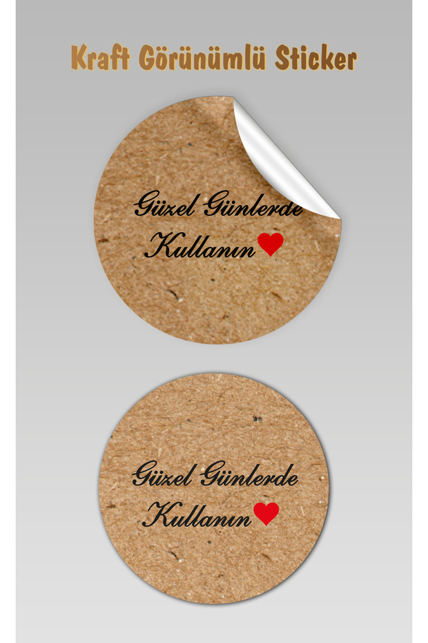 Thank You Label Sticker (70 Pieces) Kraft Look Theme