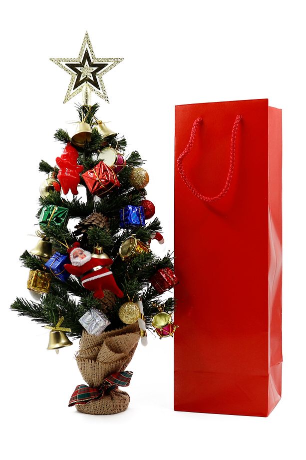 Şişe Boy Premium Kırmızı Karton Çanta 12 X 35 X 8 Cm Karton Poşet 3 Adet - 1