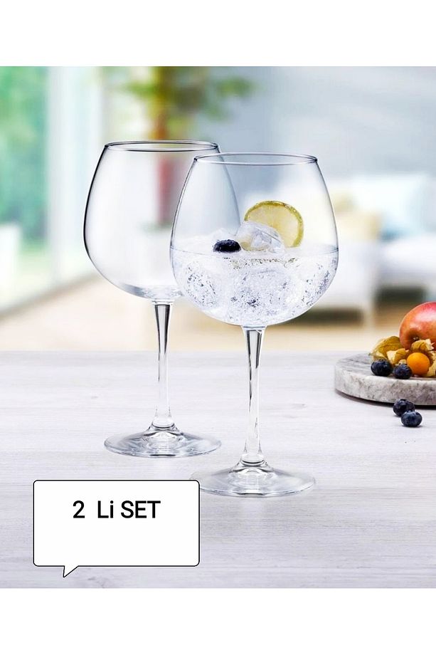 GIN GLASS 600 ML BÜYÜK KADEH BARDAK 2 ADET - 1