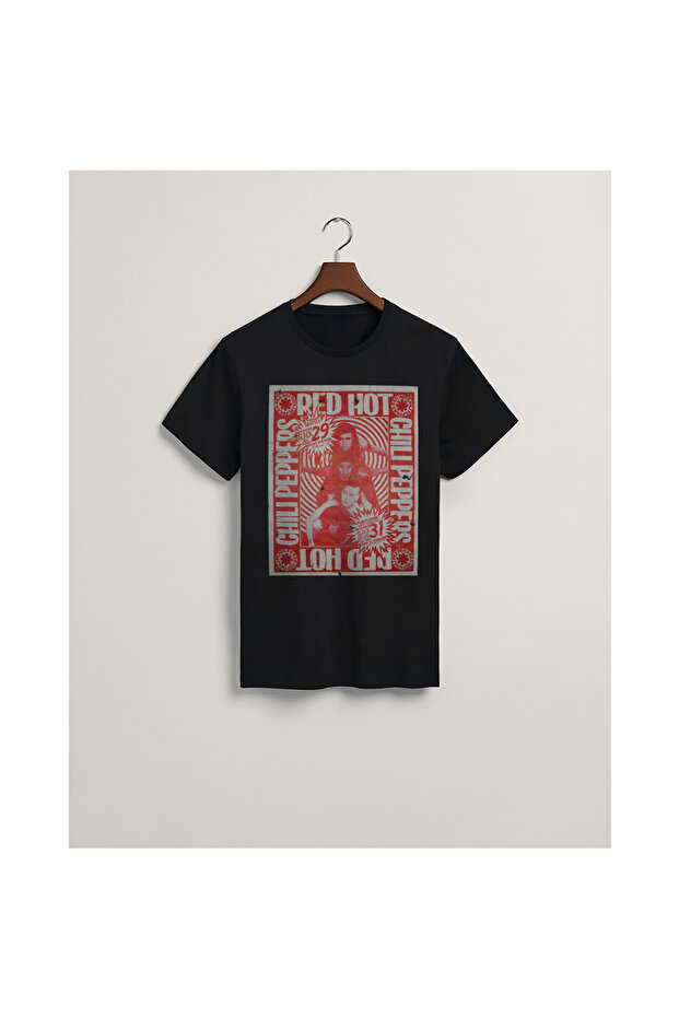 Red Hot Chili Peppers Black Cotton Combed Custom Design T-shirt 2704-12