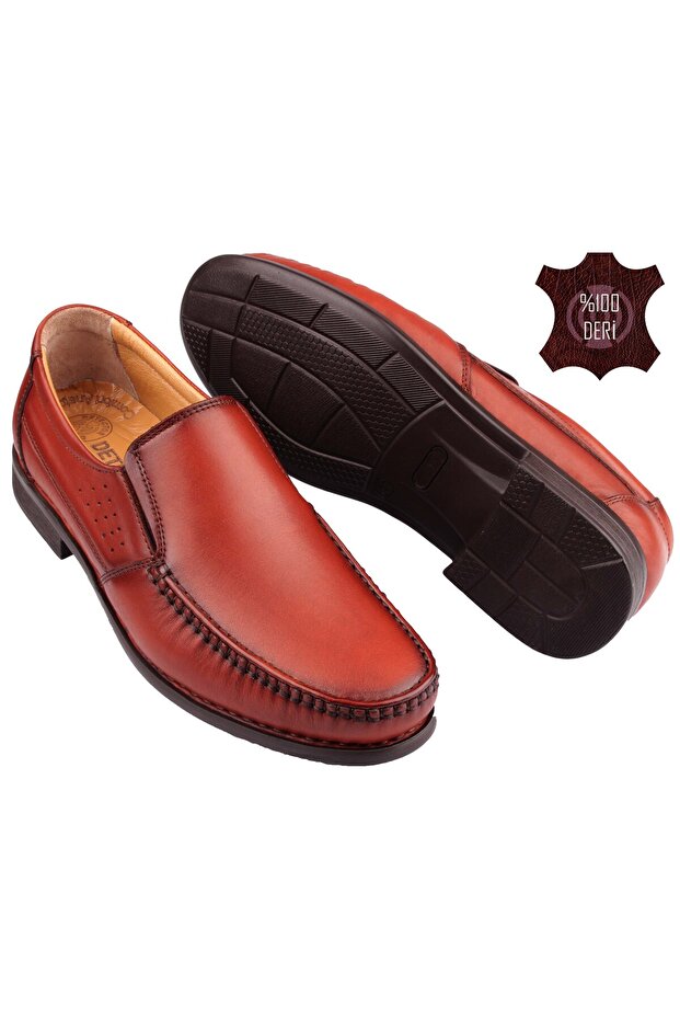 Inner and Outer Genuine Leather Full Orthopedic Comfortable Daily Men's Shoes 060sk ÇPR060-SK