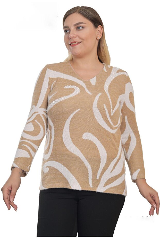 3134 FLAŞ BLUZ KAŞMİR - 1