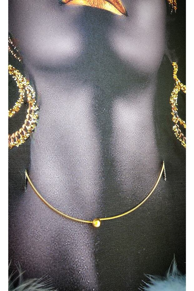 Women's Design Choker Collar Necklace, Heeled Wire Collar Choker, Men'S, Women's Accessory