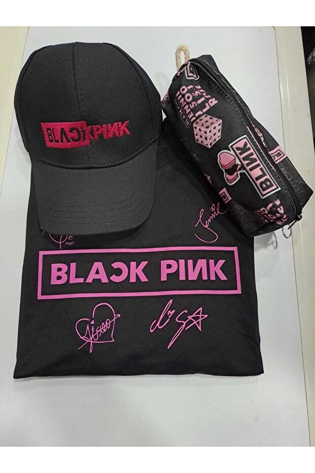Blackpink Unisex T-shirt Hat Pencil Holder Combination