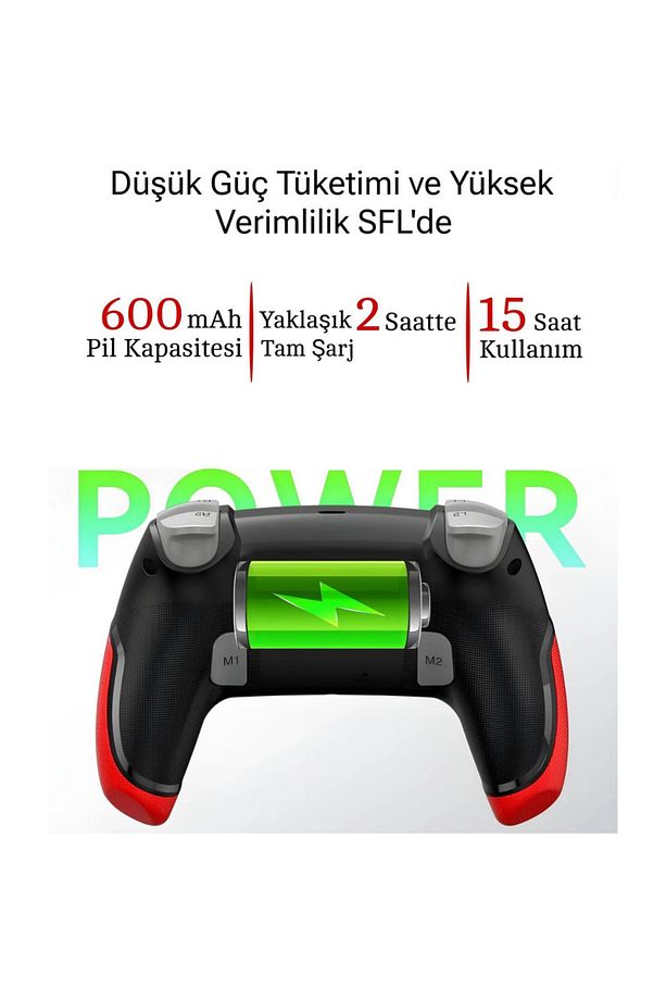 Kablosuz Oyun Konsolu Gamepad Bluetooth Joystick Android Tv Switch İos Ps4 Ps3 Pc Uyumlu Titreşimli - 6