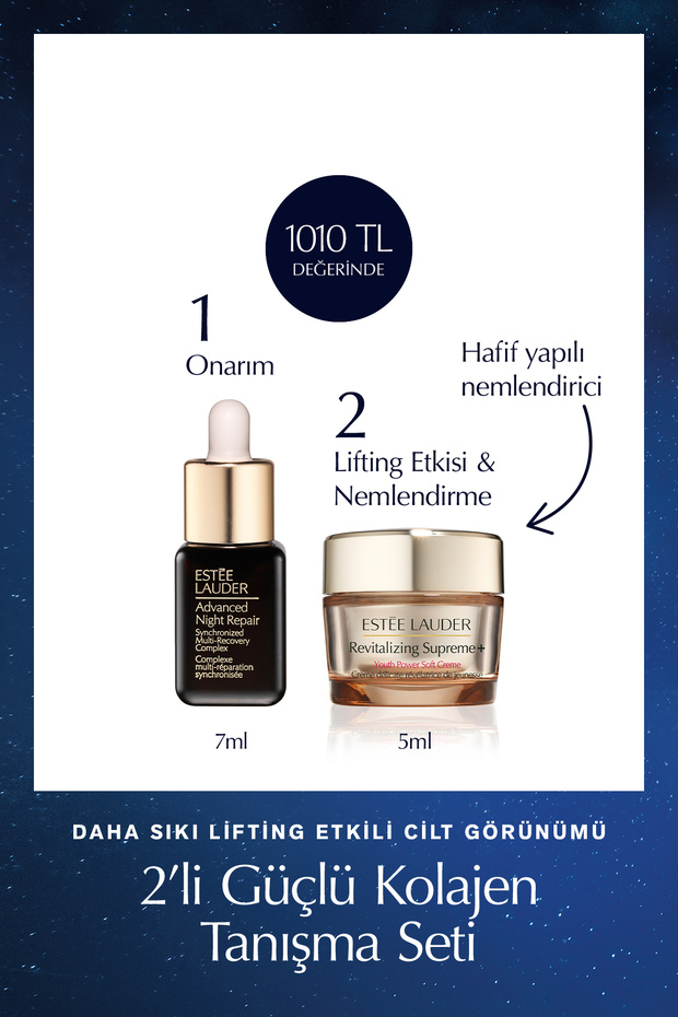 Seyahat Boy Cilt Bakım Seti -advanced Night Repair Serum7ml Revitalizing Supreme+ Soft Yüz Kremi 5ml - 1