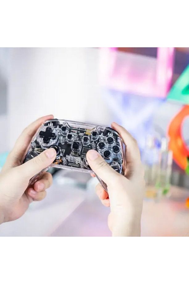Rgb Kablosuz Şeffaf Gaming Ps4/Ps3/Pc/Switch/İos Uyumlu Gaming Kol Wirelles Controller Saydam - 6
