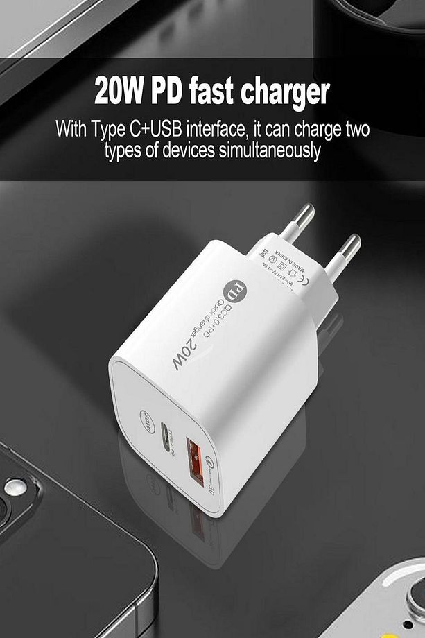 Şarj Cihazı Hızlı Şarj Aleti Pd 20w Qc3.0 Type-c Pd Usb Şarj Port Şarj Adaptörü - 5