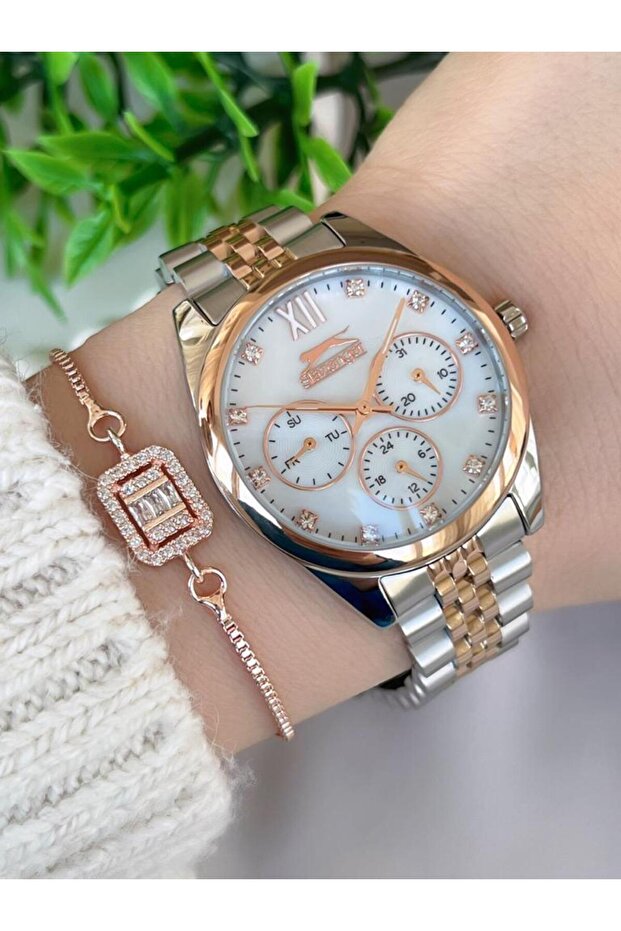 Internal Functions Active Zircon Stone 30 Mt Water Resistant Women's Wristwatch BSL.09.1990.4.01