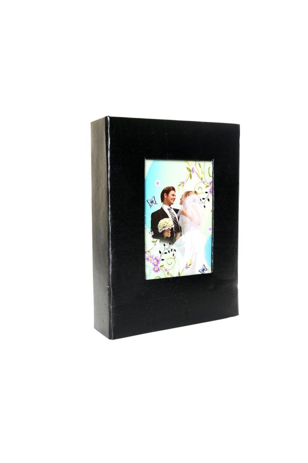 100 Pieces of Black Leather 15X21Cm. Photo Album with Window
