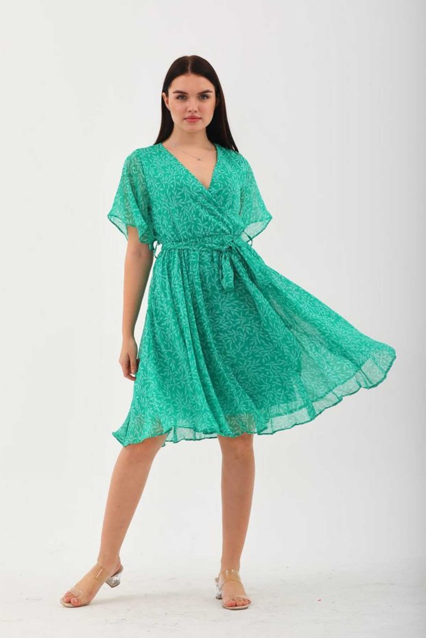 Rochie scurtă din șifon florală