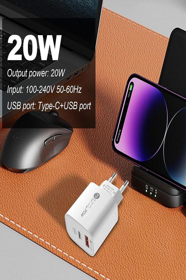 Şarj Cihazı Hızlı Şarj Aleti Pd 20w Qc3.0 Type-c Pd Usb Şarj Port Şarj Adaptörü - 4