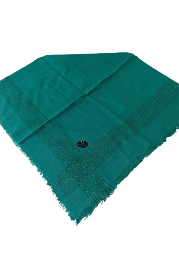 LAVINSE FLAMMED COTTON SILVERY SCARF