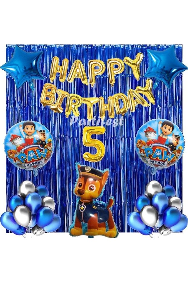 Paw Patrol Balloon Set Paw Petrol 5 Year Old Balloon Set Paw Patrol Birthday Set Paw Patrol Chase