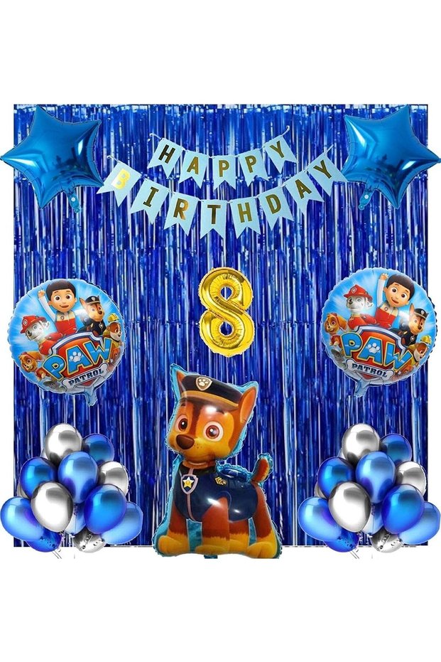 Paw Patrol Balloon Set Paw Petrol 8 Years Old Balloon Set Paw Patrol Birthday Set Paw Patrol Chase