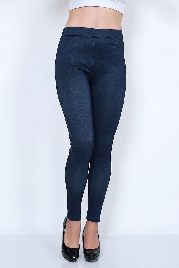 ÇELİK ÖRME KOT GÖRÜNÜMLÜ PANTOLON TAYT - 5