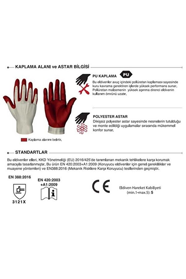 E-49 Bs-bb Pu Iş Eldiveni - 2