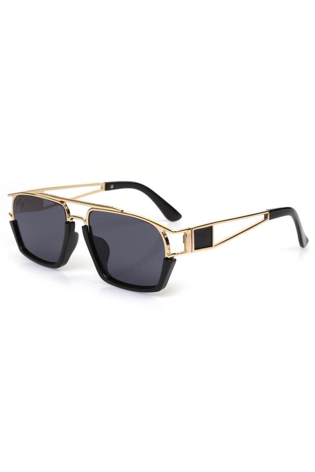 Unisex Sunglasses with Black Glass and Gold Frame Ae0918c7-1