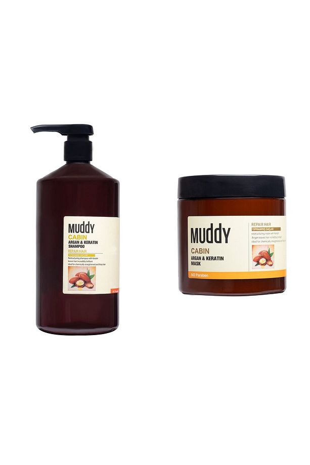 Cabin Argan & Keratin Shampoo 1000 ml Cabin Argan Ve Keratin Mask 500 ml - 3
