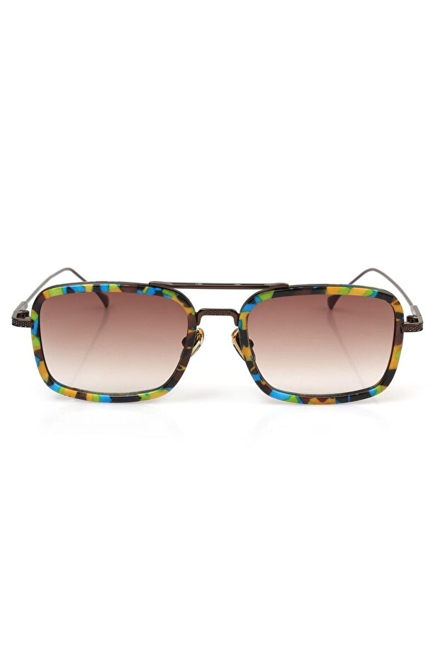 Brown Glass Patterned Framed Women's Sunglasses Ae2032c16
