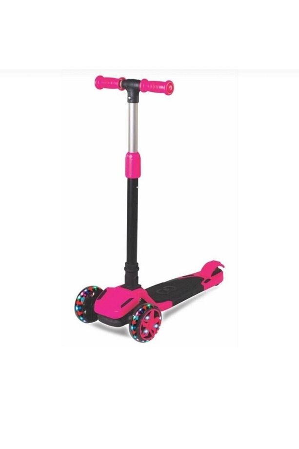 4 Yaş ve Üzeri 3 Tekerlekli Işıklı Frenli Ayarlanabilir Boy Katlanabilir Çocuk Scooter - 2