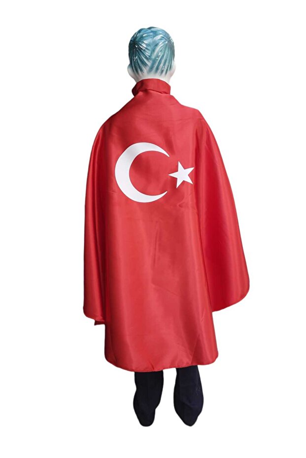 23 April Special Red Performance Cloak with Turkish Flag-2024 Model