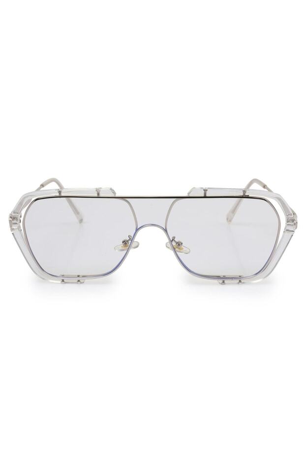 Unisex Blue Light Protective Glasses with Clear Glass and Clear Frame Ae31464c4bbx