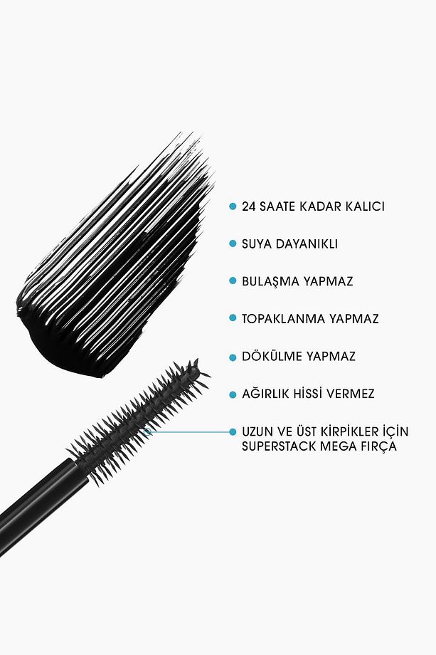 M·a·cstack Waterproof Suya Dayanıklı Maskara - Black Stack - 12ml - 5