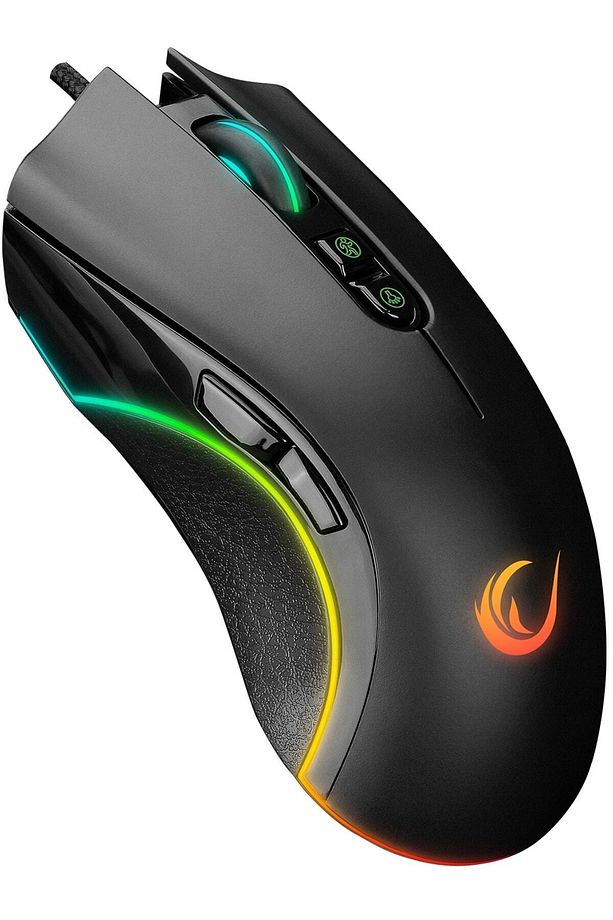 Smx-r22 Phoenix 7 Tuşlu Rgb Mouse 12800 Dpı Gaming Mouse Oyuncu Mouse Örgü Kablo Siyah - 1