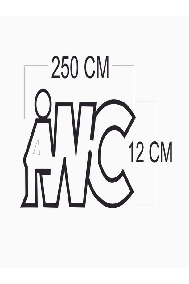 Wc Tasarımlı Ahşap Duvar Yazısı - 2