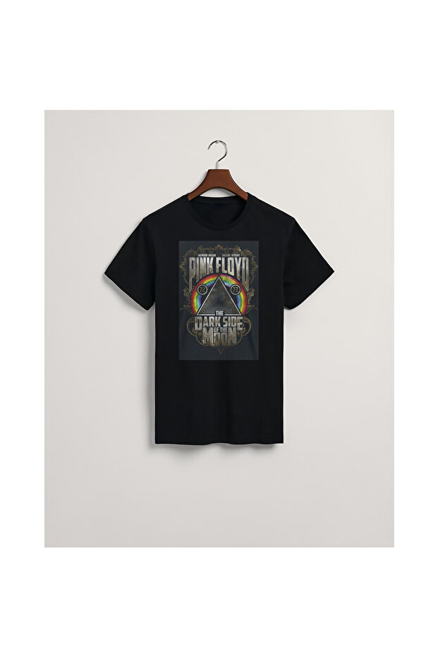 Pink Floyd-405-37 Black Special Design Cotton Combed Unisex T-shirt